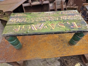 Vintage Hand Painted Wooden Stool